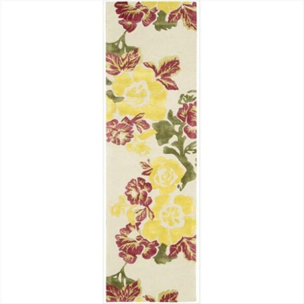 Nourison Wildflowers Area Rug Collection Ivory 2 ft 3 in. x 8 ft Runner 99446117441